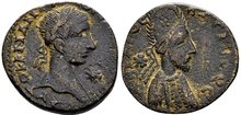 Mesopotamia, Edessa. Gordian III, with Abgar X Phrahates. 239-244 AD. Æ 23mm 7.71 g.