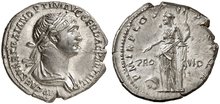 TRAJANUS-98-117-AD.--AR-Denarius-2.82g.-RIC-364-corr.-Extremely-Fine