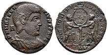 Magnentius. AD 350-353. Æ Centenionalis 22mm, 4.95 g. Trier
