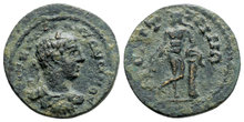 Lydia, Saitta. Elagabalus. AD 218-222. Æ 16mm, 2.37 g. Apollo