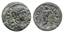 Lydia, Saitta. Geta. AD 198-209. Æ 17mm, 2.45 g. Apollo