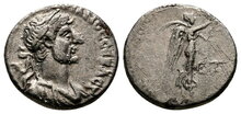 Cappadocia, Caesarea-Eusebia. Hadrian. AD 117-138. AR Hemidrachm 14mm, 1.52 g. Nike