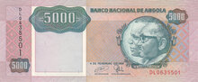 ANGOLA P.130c - 5000 Kwanzas 1991 AU