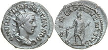 Herennius Etruscus. As Caesar, AD 249-251. AR Antoninianus 22mm, 3.44 g. Rome