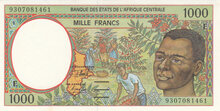 CENTRAL AFRICAN STATES P.202Ea - 1000 Francs 1993 UNC