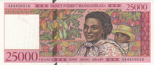 MADAGASCAR P.82 - 25000 Francs ND 1998 AU