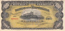 PARAGUAY P.159 - 100 Pesos 1907 UNC