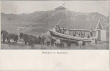 TEXEL - Reddingboot en Badpaviljoen