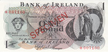 IRELAND - NORTHERN P.61b CS1 - 1 Pound ND 1978 UNC Specimen