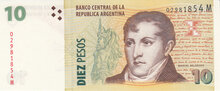 ARGENTINA P.354a - 10 Pesos ND 2003 UNC