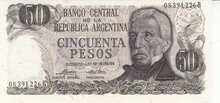 ARGENTINA P.296b - 50 Pesos ND 1974-75 UNC