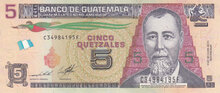 GUATEMALA P.122Aa - 5 Quetzales 2014 UNC