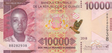 GUINEA P.49A - 10.000 Francs 2018 UNC
