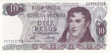 ARGENTINA P.295 - 10 Pesos ND 1973-76 UNC