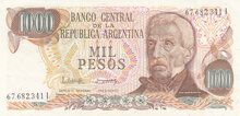 ARGENTINA P.304d - 1000 Pesos ND 1976-83 UNC