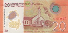 NICARAGUA P.210 - 20 Córdobas 2015 UNC