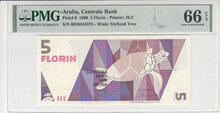 ARUBA-P.6-5-Florin-1990-PMG-66-EPQ