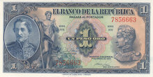 COLOMBIA P.380f - 1 Peso Oro 1950 UNC