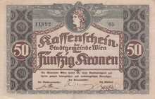 AUSTRIA Ri.29c - 50 Kronen 1918 Wien XF/AU