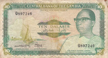 GAMBIA P.10b - 10 Dalasis ND 1987-1990 Fine