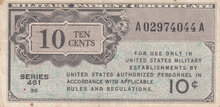 UNITED STATES M.2a - 10 Cents ND 1946 VF