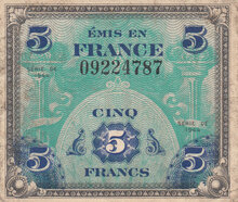 FRANCE P.115a - 5 Francs 1944 VF