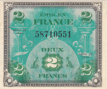 FRANCE P.114a - 2 Francs 1944 AU