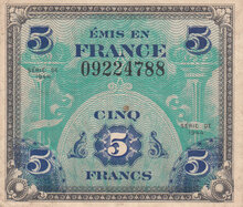 FRANCE P.115a - 5 Francs 1944 XF