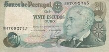 PORTUGAL P.173 - 20 Escudos 1971 VF