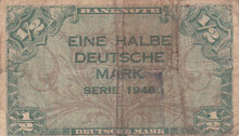 GERMANY P.1a - 1/2 Mark 1948 Fine