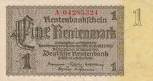 GERMANY P.173b - 1 Mark 1937 VF