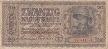 UKRAINE P.53 - 20 Karbowanez 1942 Fine