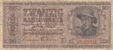 UKRAINE P.53 - 20 Karbowanez 1942 Fine