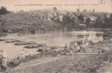 MILITAIR - 3. Camp de Coëtquidan - Etang du Vobulo - Lancement d'un pont sur tonneaux