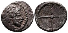 Sicily, Syracuse. Hieron I. 478-466 BC. AR Litra ,10mm, 0.61 g. Arethusa