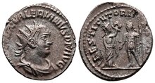 Valerian I. AD 253-260. Antoninianus 20mm, 4.07 g. Samosata