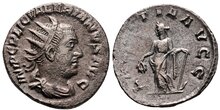 Valerian I. 253-260 AD. Antoninianus 21mm, 3.80 g. Viminacium
