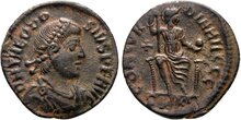 Theodosius I. AD 379-395. Æ 18mm, 3.06 g. Cyzicus Roma