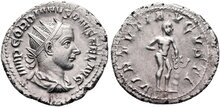 Gordian III. AD 238-244. AR Antoninianus 23mm, 4.13 g. Rome Hercules