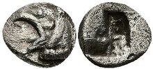 Ionia, Phokaia. Circa 521-478 BC. AR Hemiobol 7mm, 0.34 g. Griffin