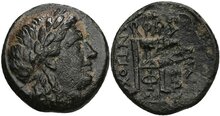 Seleukid Empire. Antiochos II Theos. 261-246 BC. Æ 17mm, 3.83 g. Apollo