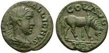 Troas, Alexandria Troas. Gallienus. AD 253-268. Æ 20mm, 3.97 g. Horse