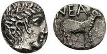 Troas, Neandria. 4th century BC. AR Obol 9mm, 0.49 g. Apollo
