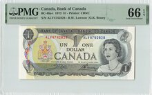 CANADA-P.85-1-Dollar-1973-PMG-66-EPQ