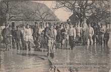 HONTENISSE - De Genietroepen bij de doorbraak werkzaam. Watersnood in Zeeland - Maart 1906
