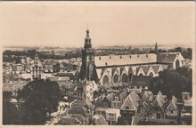 GOUDA - Panorama St. Janskerk en Stadhuis