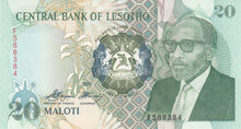 LESOTHO P. 12a - 20 Maloti 1990 UNC