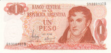 ARGENTINA P.287 - 1 Peso ND 1970-73 UNC