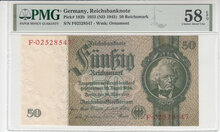 GERMANY-P.182b-50-Reichsmark-ND-1945-PMG-58-EPQ