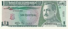 GUATEMALA P.73a - 1 Quetzal 1990 UNC